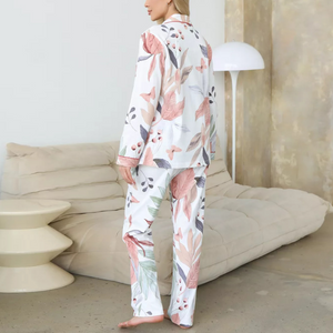 Pure Cotton Autumn Print Full Sleeve Pajamas Set