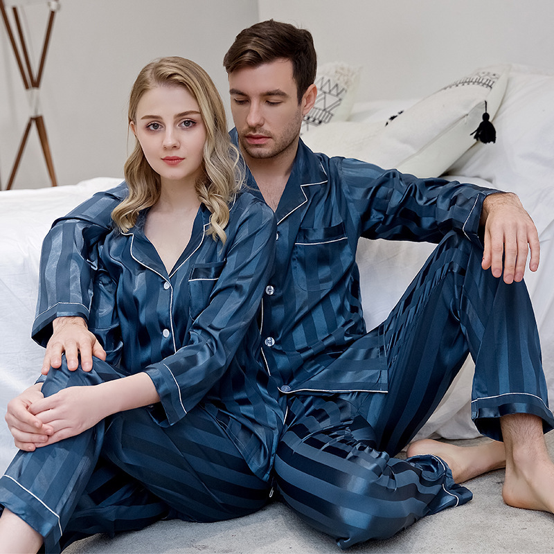 Matching satin pajamas sale