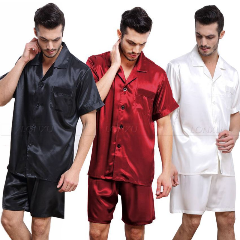 Men's Silk Nightwear Pajama Set