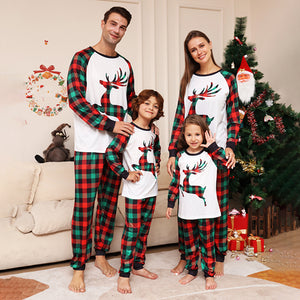 Christmas Deer Plaid Cozy Pajamas