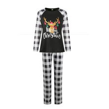 Load image into Gallery viewer, Black &amp; White Merry Christmas Pajama Set
