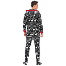 Load image into Gallery viewer, christmas-printed-men-pajamas-with-hoodie
