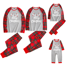 Load image into Gallery viewer, Christmas Deer Pattern Print Pajama Sets
