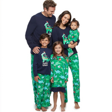 Load image into Gallery viewer, Matching Family Santa Saurus Christmas Pajama Sets
