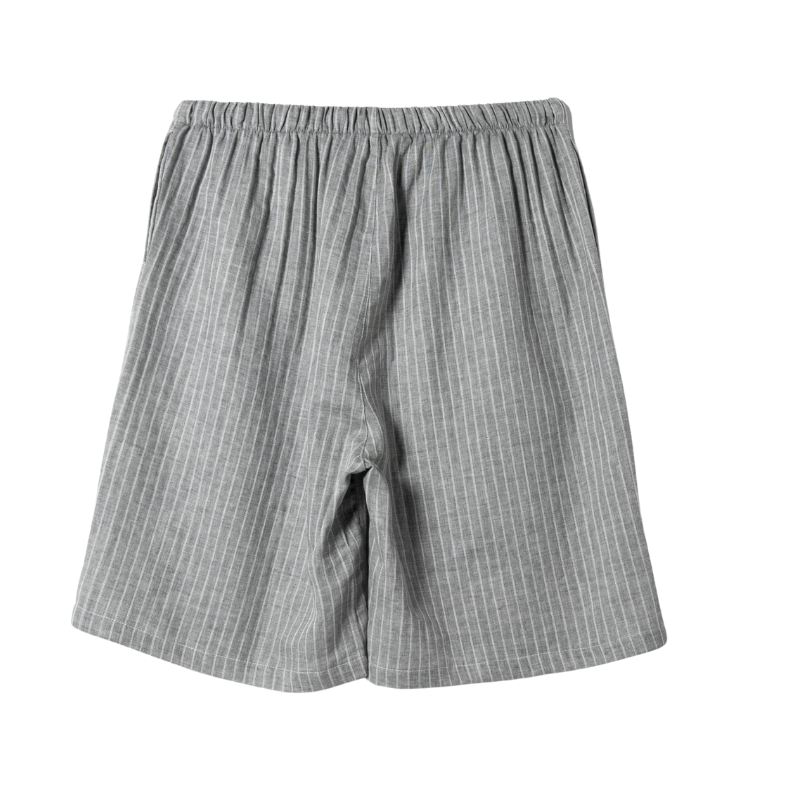 Men Grey Strips Shorts