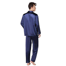 Load image into Gallery viewer, Men Long Sleeve Silk Pajama Set
