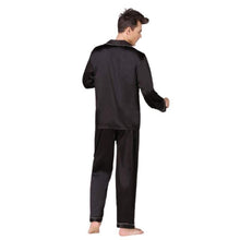 Load image into Gallery viewer, Men Long Sleeve Silk Pajama Set
