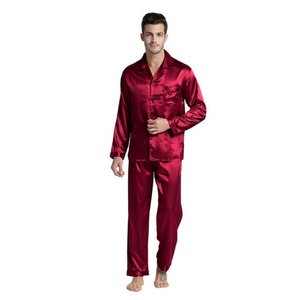 Men Silk Pajamas Set