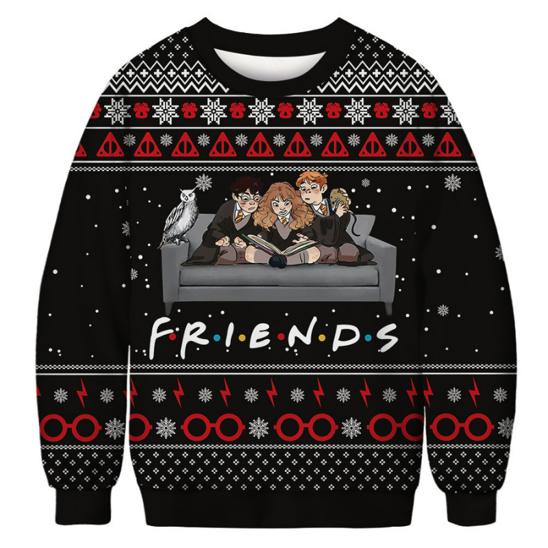 Men's Long-Sleeved Christmas Ugly Sweater