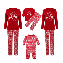 Load image into Gallery viewer, Moose Long-Sleeved Christmas Pajamas Set
