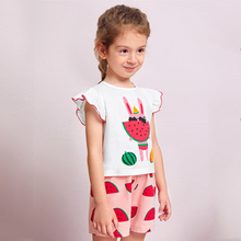 Load image into Gallery viewer, Summer Flying Sleeve Sleepwear Set for Girls
