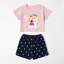 Load image into Gallery viewer, Two Piece Unicorn short Set for Girls
