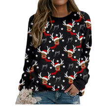 Load image into Gallery viewer, Women Cute Reindeer Christmas Ugly Sweater
