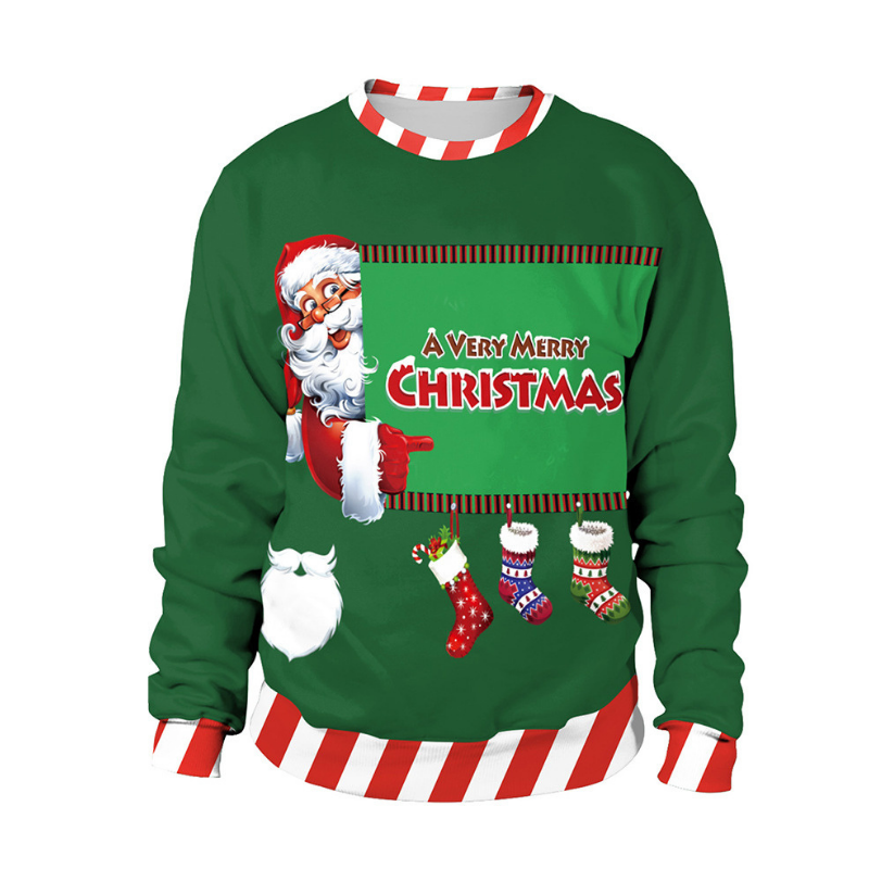 Women  Long-Sleeved Round Collar Christmas Ugly Sweater