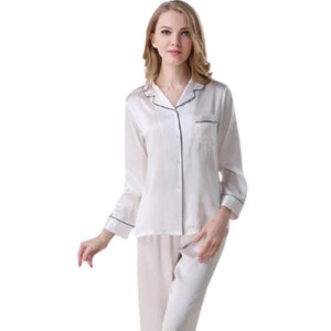 Women Silk Sleep Pajamas Set